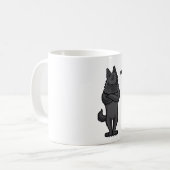 Stubborn Schipperke Dog grappig Koffiemok (Voorkant links)