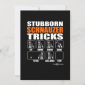Stubborn Schnauzer Tricks Funny Schnauzer Gift Aankondiging (Voorkant)