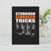 Stubborn Schnauzer Tricks Funny Schnauzer Gift Aankondiging (Staand voorkant)