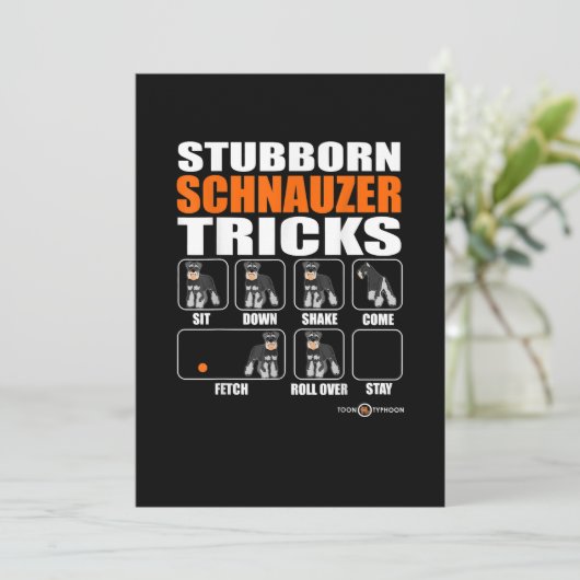 Stubborn Schnauzer Tricks Funny Schnauzer Gift Aankondiging (Staand voorkant)