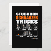 Stubborn Schnauzer Tricks Funny Schnauzer Gift Aankondiging (Voorkant / Achterkant)