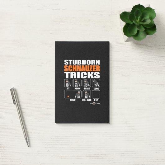 Stubborn Schnauzer Tricks Funny Schnauzer Gift Post-it® Notes (Kantoor)
