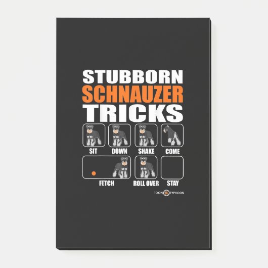 Stubborn Schnauzer Tricks Funny Schnauzer Gift Post-it® Notes (Voorkant)