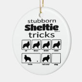 Stubborn Sheltie Tricks Keramisch Ornament (Links)
