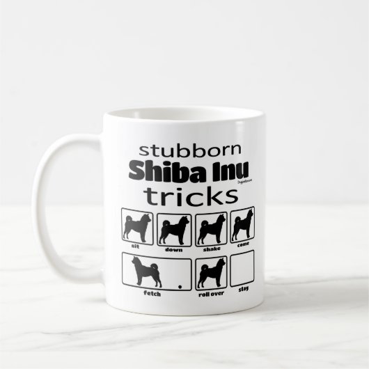Stubborn Shiba Inu Tricks Koffiemok (Links)