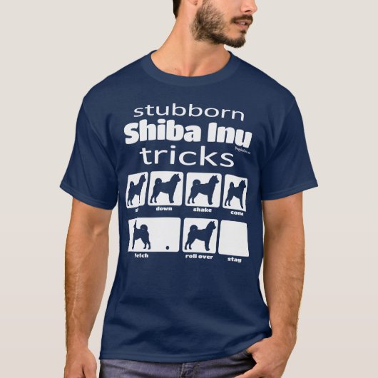 Stubborn Shiba Inu Tricks T-shirt (Voorkant)