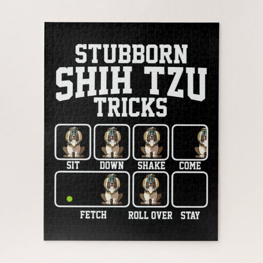 Stubborn Shih Tzu Dog Tricks Legpuzzel (Verticaal)
