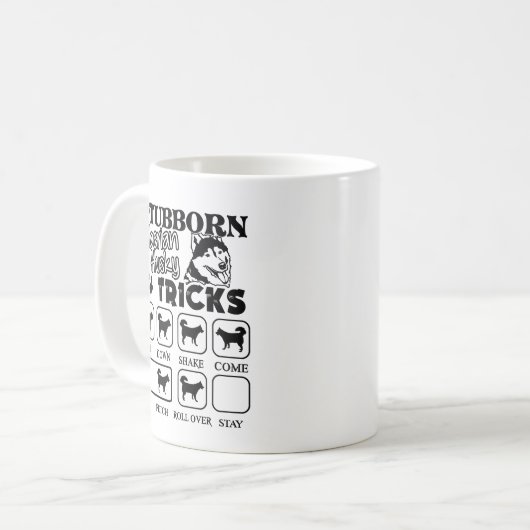 Stubborn Siberian Husky Tricks Mok (Voorkant links)