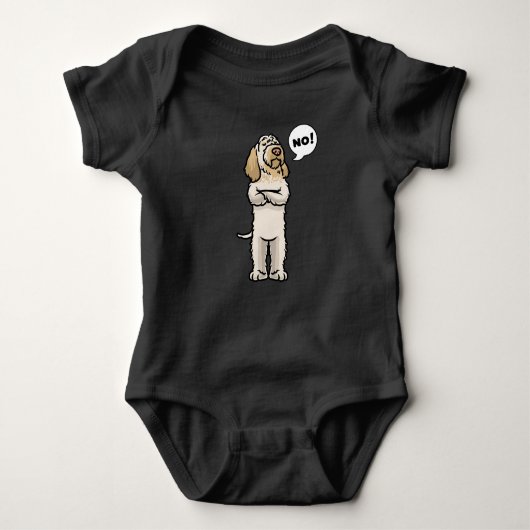 Stubborn Spinone Italiano Dog Romper (Voorkant)