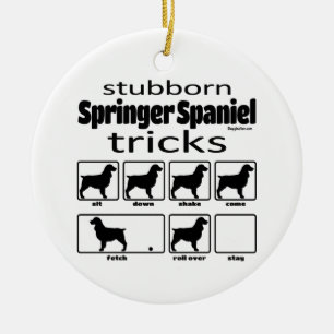 Stubborn Springer Spaniel Tricks Keramisch Ornament