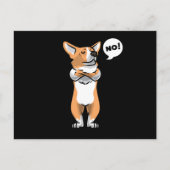 Stubborn Welsh Corgi Pembroke Briefkaart (Voorkant)