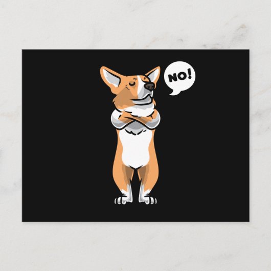 Stubborn Welsh Corgi Pembroke Briefkaart (Voorkant)