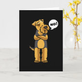 Stubborn Welsh Terrier Dog Kaart (Gele Bloem)