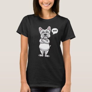Stubborn Westie dog grappig T-shirt