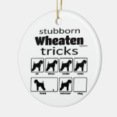 Stubborn Wheaten Tricks Keramisch Ornament (Links)