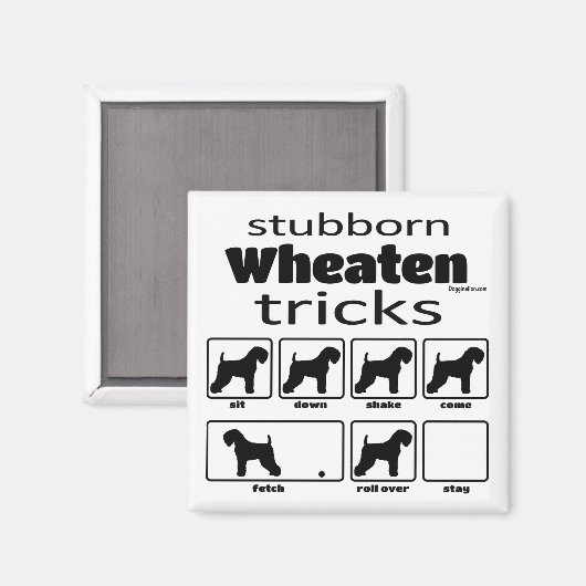 Stubborn Wheaten Tricks Magneet (Voorkant / Achterkant)