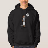 Stubborn Whippet Dog Hoodie (Voorkant)