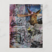 Stubborn Working Men a unique Mixed Media Collage Briefkaart (Voorkant)