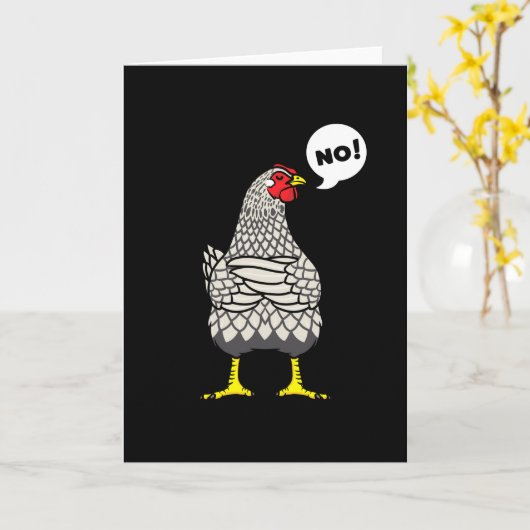 Stubborn Wyandotte Chicken Kaart (Gele Bloem)