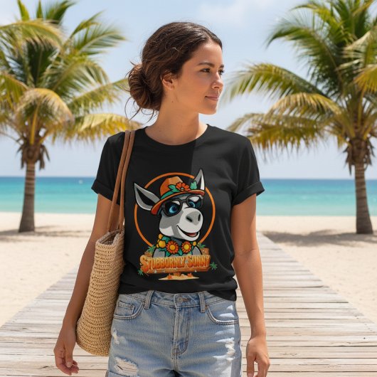Stubbornly Sunny | Cool Cartoon Donkey  Tri-Blend Shirt