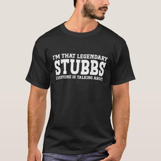 Stubbs Achternaam Funny Team Familie Achternaam St T-shirt (Voorkant)