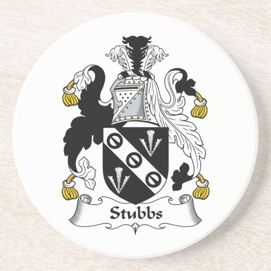 Stubbs Family Crest Zandsteen Onderzetter (Voorkant)