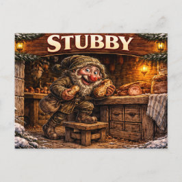 Stubby Icelandic  Yule Lad Postcard Feestdagenkaart