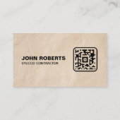 Stucco Business Card Construction Wall QR Code Visitekaartje (Achterkant)