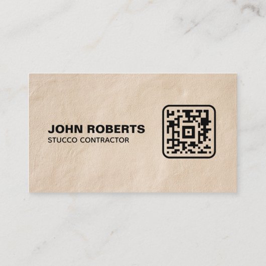 Stucco Business Card Construction Wall QR Code Visitekaartje (Achterkant)
