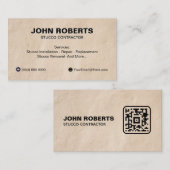 Stucco Business Card Construction Wall QR Code Visitekaartje (Voorkant / Achterkant)