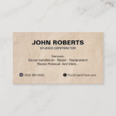 Stucco Business Card Construction Wall QR Code Visitekaartje (Voorkant)