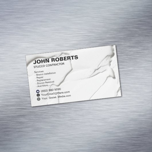 Stucco Construction Magnetisch Visitekaartje (Voorbeeld)