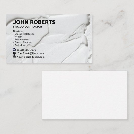 Stucco Construction Visitekaartje (Voorkant / Achterkant)