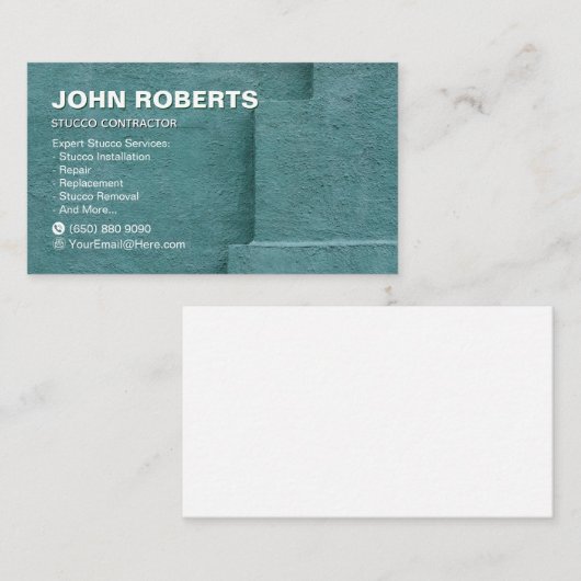 Stucco Construction Visitekaartje (Voorkant / Achterkant)