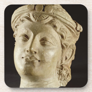 Stucco head, Gandhara, 4e eeuw AD Drankjes Onderzetter
