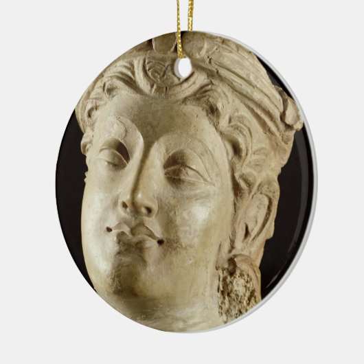 Stucco head, Gandhara, 4e eeuw AD Keramisch Ornament (Links)