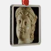 Stucco head, Gandhara, 4e eeuw AD Metalen Ornament (Rechts)
