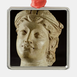 Stucco head, Gandhara, 4e eeuw AD Metalen Ornament