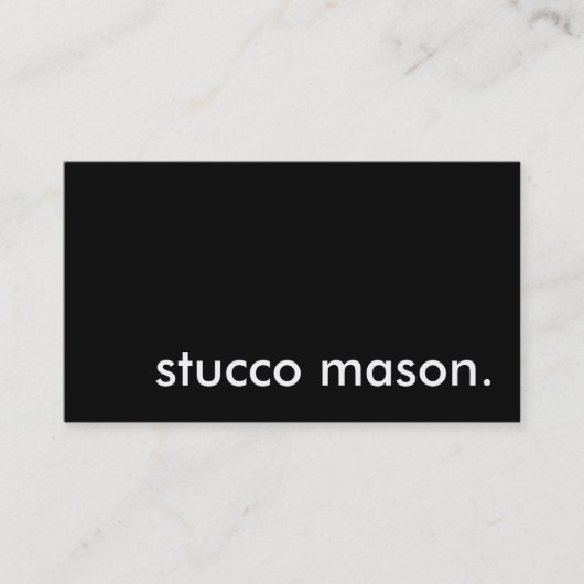 stucco mason. visitekaartje (Voorkant)