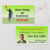 Stucco schilderij schilder gipsplaten op maat visitekaartje (Voorkant / Achterkant)