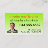 Stucco schilderij schilder gipsplaten op maat visitekaartje (Achterkant)