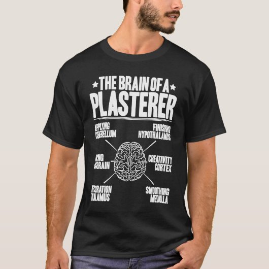 Stuccoer Typisch brein gipsplaat T-shirt (Voorkant)