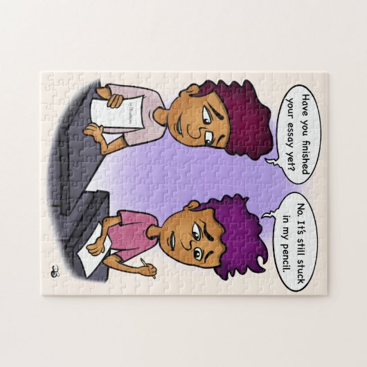 Stuck in Pencil Jigzaag Puzzle Legpuzzel (Horizontaal)