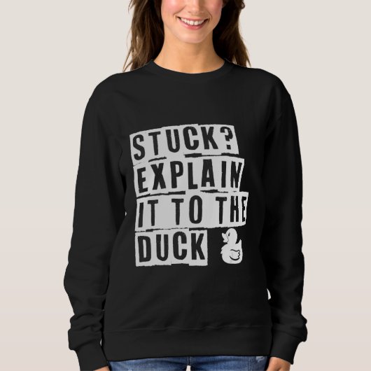 Stuck legt het uit aan de Duck Trui (Voorkant)