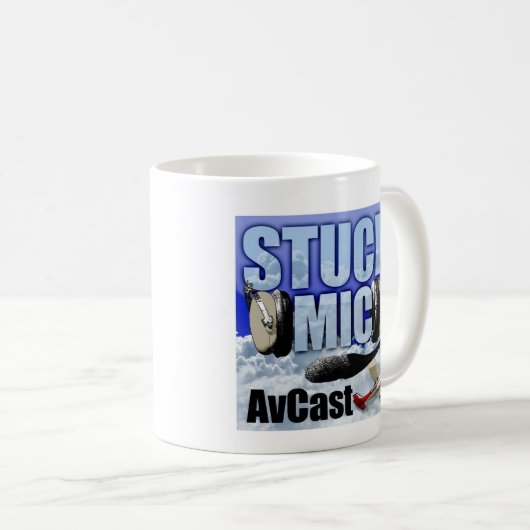 Stuck Mic AvCast Coffee Mok (Voorkant rechts)