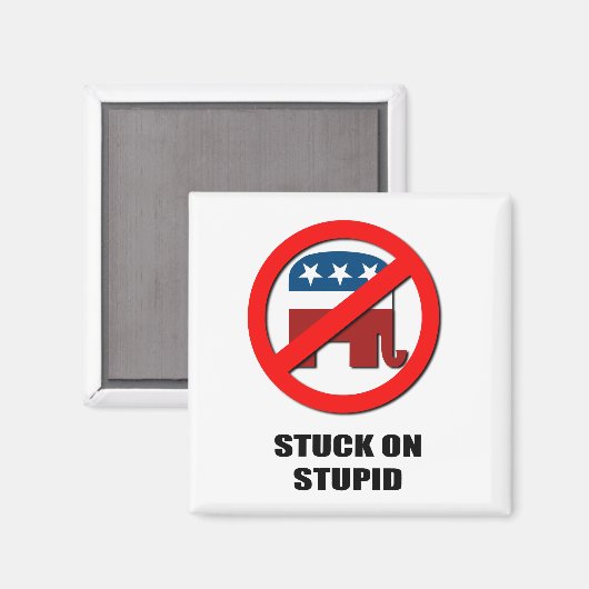 Stuck on Stupid Magneet (Voorkant / Achterkant)