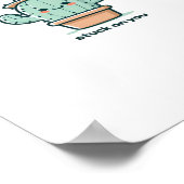 Stuck On You Cactus Cute Plant Design  Poster (Hoek)