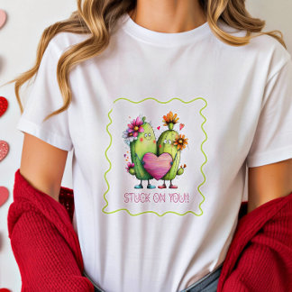 Stuck On You Cactus T-Shirt Print