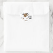 Stuck On You Clean Minimal Style Ronde Sticker (Tas)