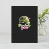 Stuck On You Cute Cactus Pun Kawaii Valentines Lov Feestdagenkaart (Staand voorkant)